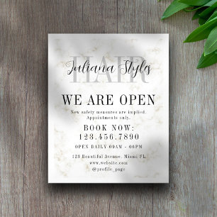 Elegantens minsta marmor, vit ram flygblad