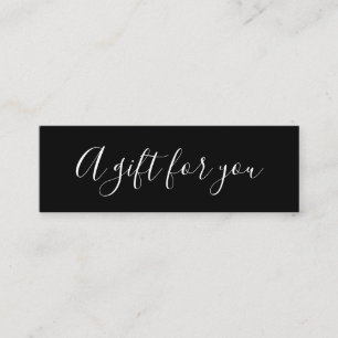 Elegantens minsta svarta och vita rabattkort mini visitkort