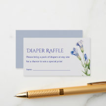 elegantens moderna blommigt - blå babydusch