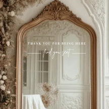 Elegantens moderna Bröllop-sittdiagram Spegel-deca