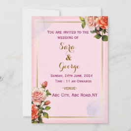 Elegantens moderna bröllopsinbjudningar inbjudningar