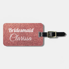 elegantens moderna chick, ro guld, glitter bagagebricka