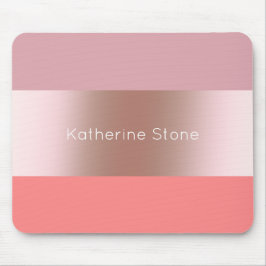 Elegantens moderna chick ro guld rosa korall strim musmatta