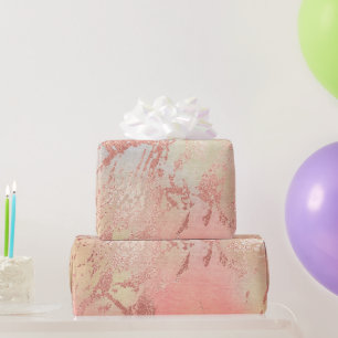 Elegantens moderna chick ro guld vattenfärgsfärgad presentpapper