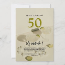 Elegantens moderna cocktail 50-årsinbjudan