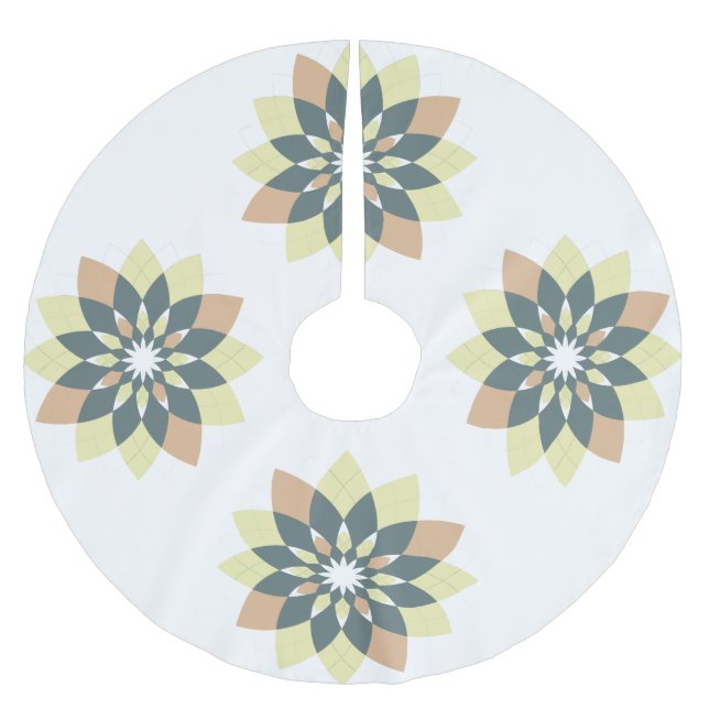 Elegantens moderna Geometric Star Bursts Julgransmatta Borstad Polyester (Framsidan)