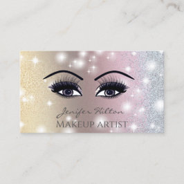 Elegantens moderna glitterpip öga makeup visitkort