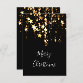 elegantens moderna God jul guld-stjärnor Inbjudningar