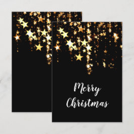 elegantens moderna God jul guld-stjärnor Inbjudningar