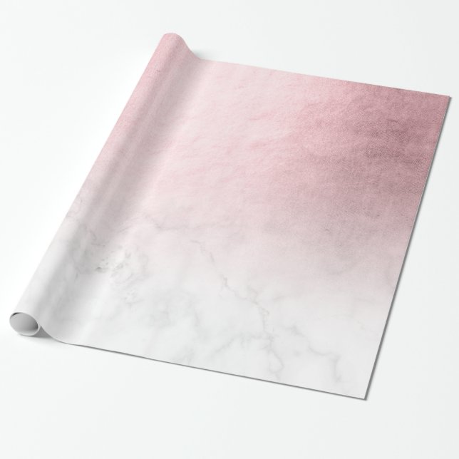 Elegantens moderna gradient, vit marmor från ro gu presentpapper (Utrullad)