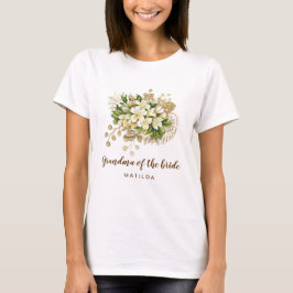 Elegantens moderna guld-blommigtens morma från bru t shirt