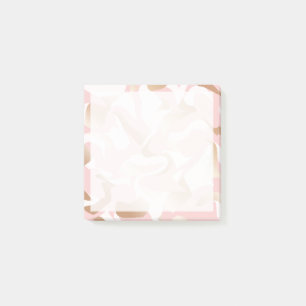Elegantens moderna guld rosa, den vita abstrakten post-it block