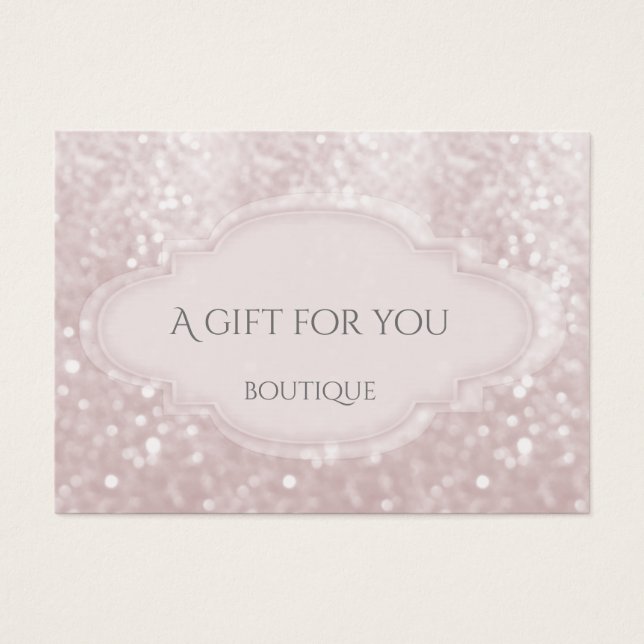 Elegantens moderna lyxglitter visitkort (Framsidan)