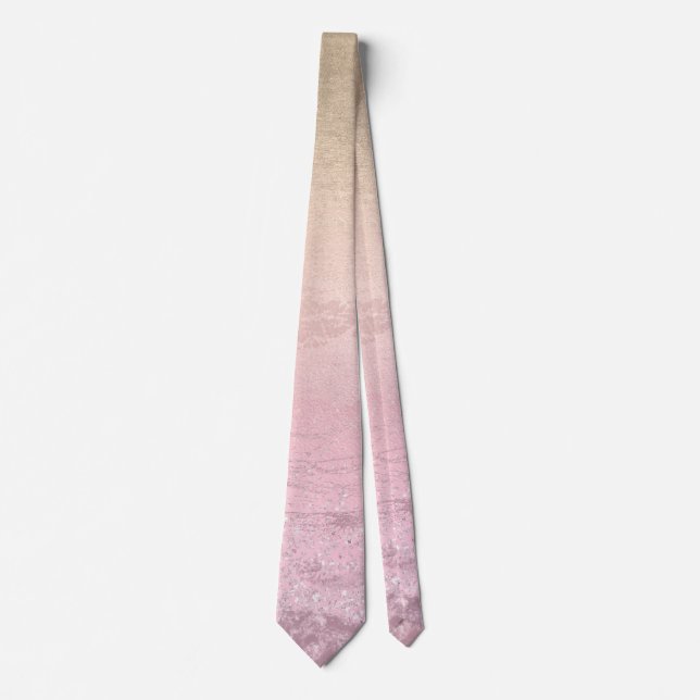 Elegantens moderna marble chic ro guld glitter mar slips (Framsida)