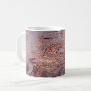 Elegantens moderna marmor av kopparmarmor ro guld kaffemugg