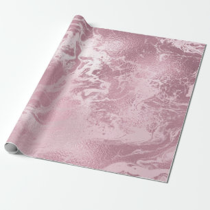 Elegantens moderna marmor i snyggt rosa ros guld presentpapper
