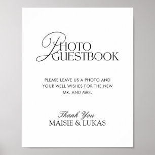 Elegantens moderna, minimalistiska fotoutbokssigna poster