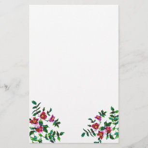 Elegantens moderna mörk av vattenfärgen rosa vilda brevpapper
