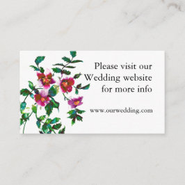 Elegantens moderna mörk av vattenfärgen rosa vilda tilläggskort