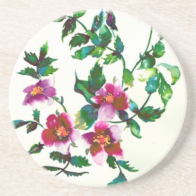 Elegantens moderna mörk av vattenfärgen rosa vilda underlägg (Framsidan)
