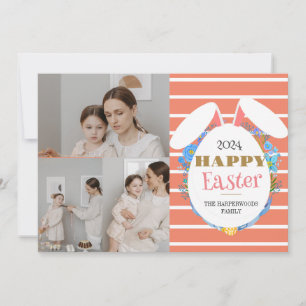elegantens moderna Påsk-familj, tre fotosamlingar Julkort