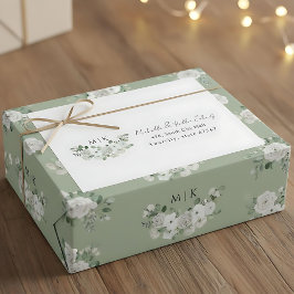 Elegantens moderna returadress av eukalyptus i mon returadress etikett