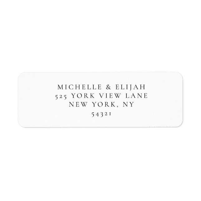 Elegantens moderna returadressetikett returadress etikett (Framsidan)