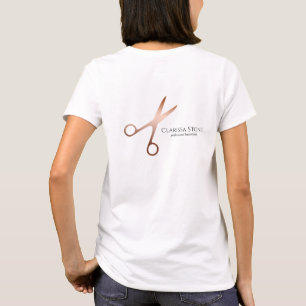 Elegantens moderna ro-saxsax, hårstylist t shirt