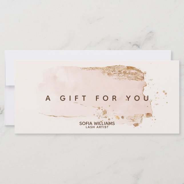 Elegantens moderna  Rosa Guld Glitter (Framsida)