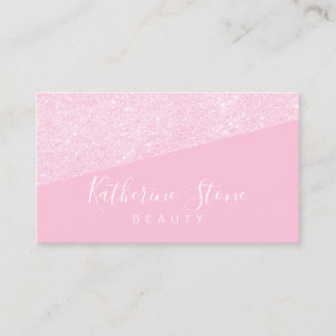 Elegantens moderna rosa i glitter guld visitkort