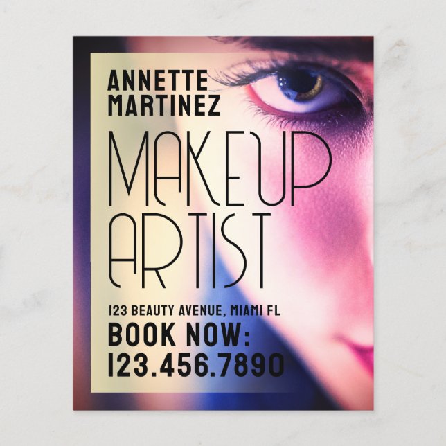 Elegantens moderna skönhet öga flygblad (Framsidan)