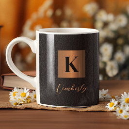 Elegantens moderna skript för svart guld namn i mo kaffemugg