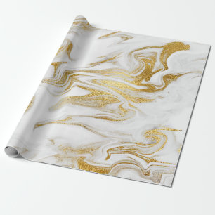 Elegantens moderna snyggt, guld och marmor presentpapper