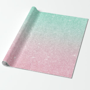 Elegantens moderna snyggt sjöjungfru färger glitte presentpapper