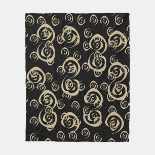 Elegantens moderna spiral mönster fleecefilt