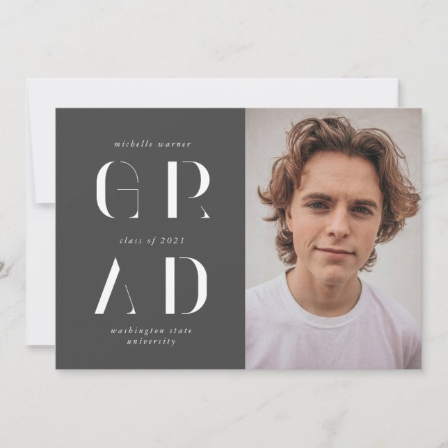 elegantens moderna student-meddelande för skript inbjudningar (Framsida)