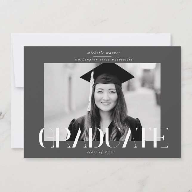 elegantens moderna student-meddelande för skript inbjudningar (Framsida)