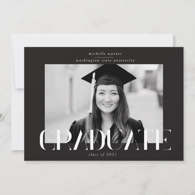 elegantens moderna student-meddelande för skript inbjudningar (Framsida)