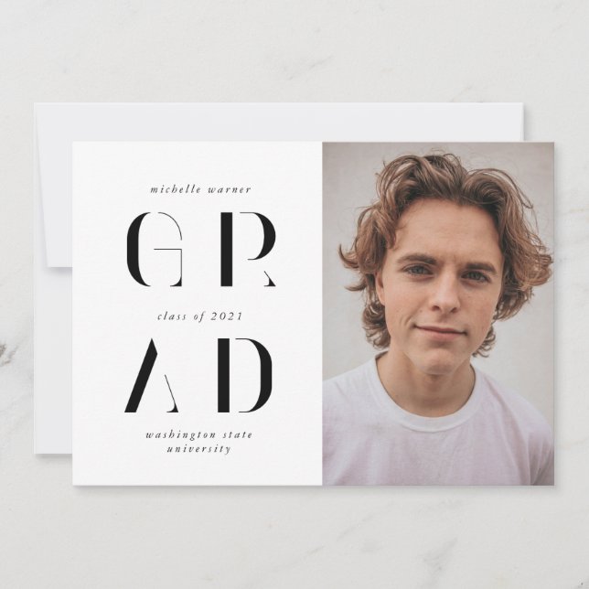 elegantens moderna student-meddelande för skript inbjudningar (Framsida)