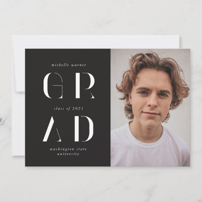 elegantens moderna student-meddelande för skript inbjudningar (Framsida)