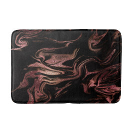 Elegantens moderna svart marmor av kopparkoppar fr badrumsmatta