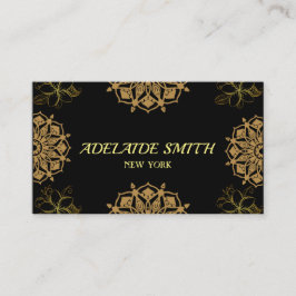 elegantens moderna svarta guld visitkort