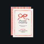 Elegantens moderna, traditionella röda båge jul julkort<br><div class="desc">Elegant ett modernt,  traditionellt,  rött armbågskort med flera skript och serif typography God jul Helgdag card.</div>