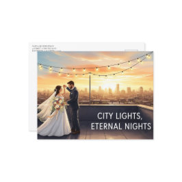 Elegantens moderna vykort i bröllop spara datum