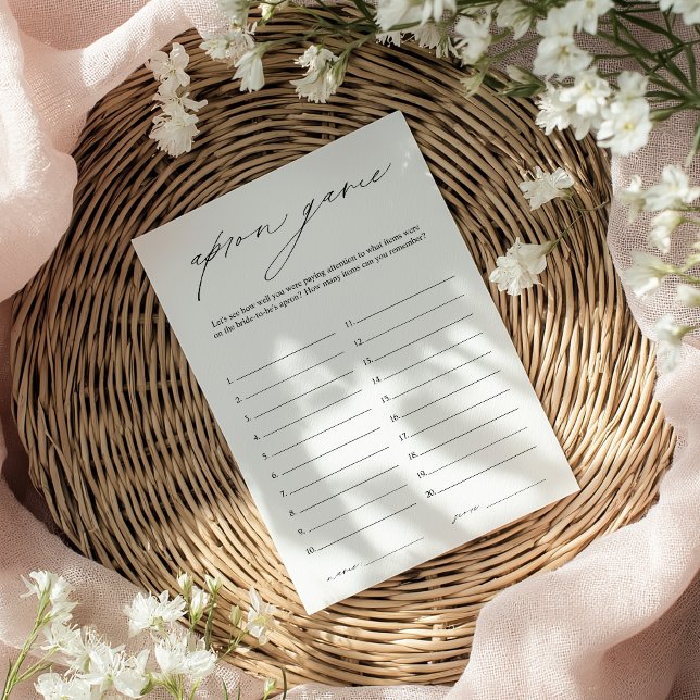 Elegantens Möhippa Apron-spel Inbjudningar (Skapare uppladdad)