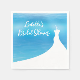 Elegantens Möhippa Napkin blå vattenfärg Pappersservett