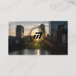 Elegantens monogram moderna arkitektur byggnad visitkort