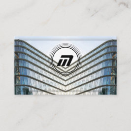 Elegantens monogram moderna arkitektur byggnad visitkort