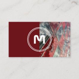 Elegantens monogramarkitektur två ton visitkort