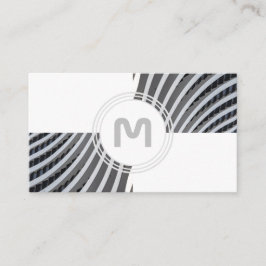 Elegantens monogramarkitektur två tonplattor visitkort